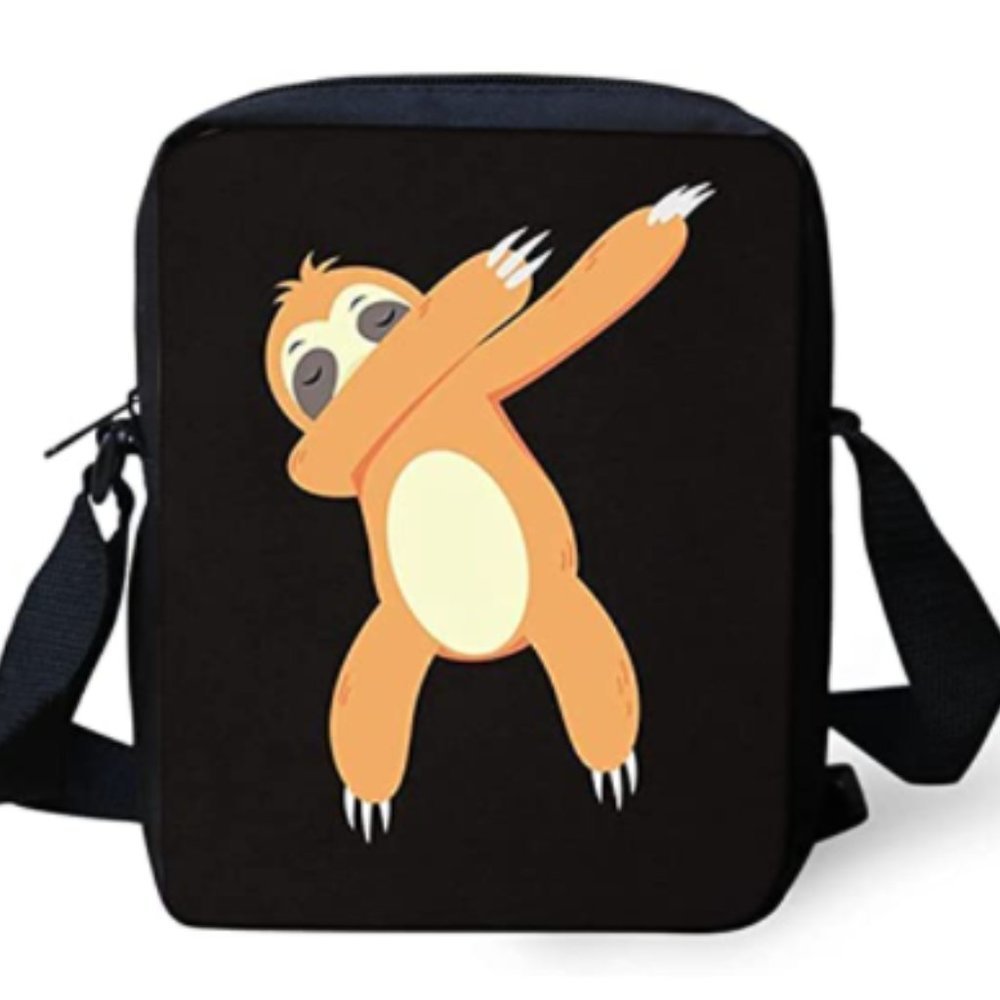 Brown Sloth Crossbody Bag